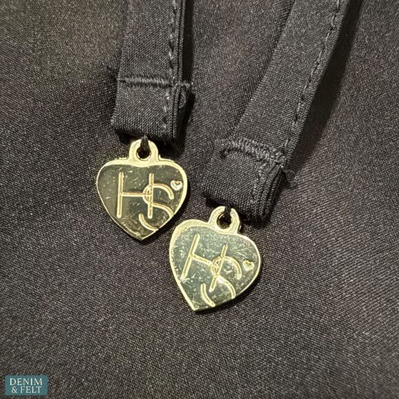 HeartSoul Love Always Black Scrub Pants XL Low Rise Stretch Drawstring Workwear - Picture 10 of 14